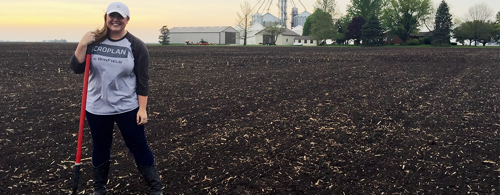 WinField Associate Sara Smelser Stands In A Farm Field