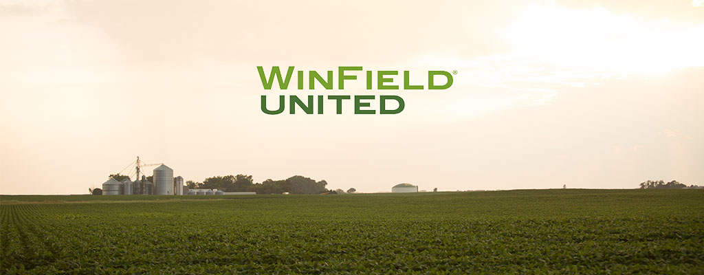 An Expansive View of A Farm Field With Silos and the WinField United Logo